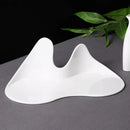 Axya Pure White Irregular Ceramic Dinner Plates - Set of 4