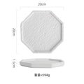 Axyaa Stone Patterned Ceramic Sushi Plate for Molecular Cuisine and Snacks