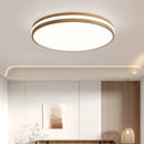 Axyaa Wood Grain LED Ceiling Light - Dimmable Nordic Style Circular Lamp