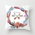 Axyaa Feather Dreamcatcher Print Cushion Cover for Elegant Sofa Decoration
