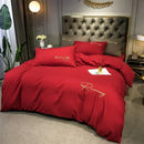 Axyaa Embroidered Duvet Cover Set | Soft & Skin-Friendly Bedding for Queen & King Beds