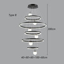 Axyaa Modern Stair Chandelier Pendant Ceiling Lamp LED Chandeliers Living Room Lighting
