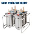 Axyaa Stainless Steel Popsicle Mold Rack & Ice Pop Maker Kit