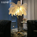 Luxury Ostrich Feather Floor Lamp by Axyaa - Elegant Home Decor & Lighting Solution