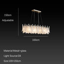 Axyaa French Crystal Chandelier: Misty Artistic Lighting Fixture for Elegant Living Spaces