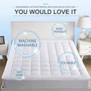 Axyaa White Water Cube Quilted Fitted Sheet - Soft Mattress Protector