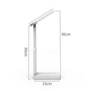 Axyaa Foldable Desk Lamp with Clock & USB Charging, Rechargeable LED Reading Light.