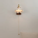 Axyaa Walnut Brass LED Wall Sconce Nordic Modern Bedside Lamp Rotatable Stair Light
