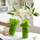 Axyaa Irregular Glass Vase Hydroponic Flower Arrangement Artistic Decorative Dried Flower Vases