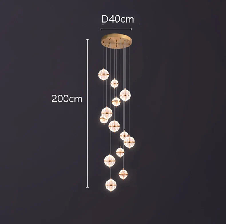 Axyaa Staircase Chandelier: Facil Hall & Ceiling Lamp for Beautiful Indoor Lighting