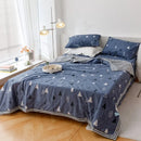 Axyaa Cotton Summer Quilt 4-Piece Set, Single Size, Thin and Washable