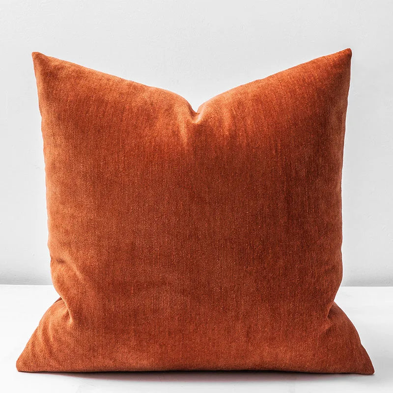 Soft Chenille Geometric Cushion Cover 45x45 for Neutral Home Decor - Axyaa