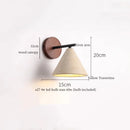 Axyaa Nordic LED Wall Sconce Wood Travertine Light Fixture