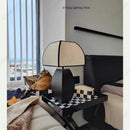 LED Fabric Lampshade Table Lamp Axyaa - Stylish Decorative Lighting with Bulbs
