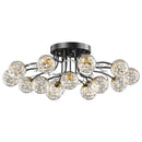 Axyaa LED Glass Ball Chandelier: Luxury Nordic Ceiling Light for Home Decor