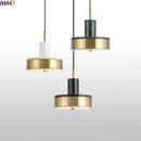 Axyaa Marble Copper LED Pendant Light - Modern Living Room Chandelier