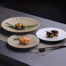 Axya Ceramic Irregular Texture Steak Sushi Pasta Dessert Plates for Restaurant