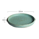 Axyaa Green Ceramic Plates Set for Home & Restaurant Dining