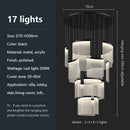 Axyaa Gold Acrylic LED Pendant Chandelier for Modern Luxury Living Room Lighting