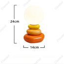 Axyaa Stone Table Lamp: Nordic Stacked Style for Bedroom & Living Room