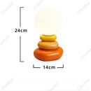 Axyaa Stacked Stone Table Lamp - Nordic Design for Elegant Bedroom and Living Room
