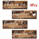 Axyaa This Is Us Together Bless Home Family Rustic Wooden Farmhouse Wall Decor