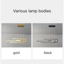 Axyaa Modern Metal LED Pendant Lights Gold/Black Chandeliers for Home and Office