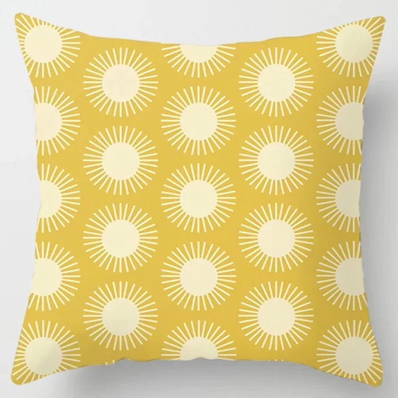 Axyaa Yellow Flower Pillowcase for Home Sofa Lumbar Cushion