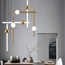 Axyaa Modern Horizontal Pendant Lamps in Gold Black for Home Lighting