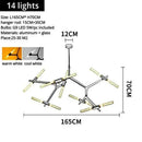 Axyaa Rotating LED Ceiling Chandelier Modern Living Room Pendant Lights
