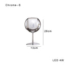Axyaa Gold Chrome Glass Table Lamp | Luxury Decor for Living Room, Villa, Cafe