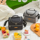 Axyaa Solid Color Tote Cooler Bags Insulated Lunch Bag for School Office