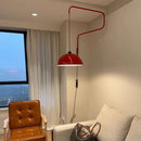 Axyaa Vintage Red Metal Wall Lamp Long Arm E27 Bulb Sconce Lighting 110-240V