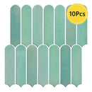 Axyaa Fish Scale Tile Stickers: 3D Self-adhesive for Living Room, Bathroom - Pack of 10