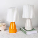 Axyaa Ceramic Pleated LED Table Lamp for Cozy Home Decor