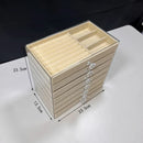 Axyaa 7-Layer Jewelry Organizer with Grids, Drawer, and Display Rack