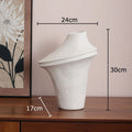 Axyaa Black White Color Block Ceramic Vase Gold Plant Pot Room Decor Aesthetic