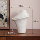 Axyaa Black White Color Block Ceramic Vase Gold Plant Pot Room Decor Aesthetic