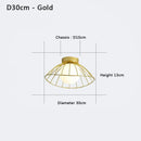 Industrial Ceiling Light Axyaa Straw Hat Glass Ball Lamp Nordic Creative Black or Gold