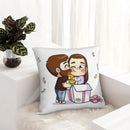 Axyaa Square Pillowcase Comfort Cushion Cover Polyester Throw Pillow for Home Sofa