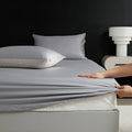 Axyaa Luxury Cotton Fitted Sheet for Hot Sleepers - Moisture-Wicking Mattress Cover