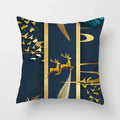 Axyaa Black Gold Elk Tree Bird Butterfly Printed Pillowcase for Living Room Home