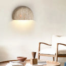 Axyaa Half Circle Natural Stone LED Wall Light for Indoor Spaces