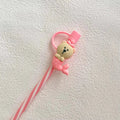 Axyaa Silicone Straw Cover Set with Brush and Plug Cap