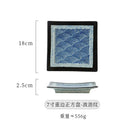 Axyaa Ceramic Square Plate for Sushi Snack BBQ Commercial Household Dining