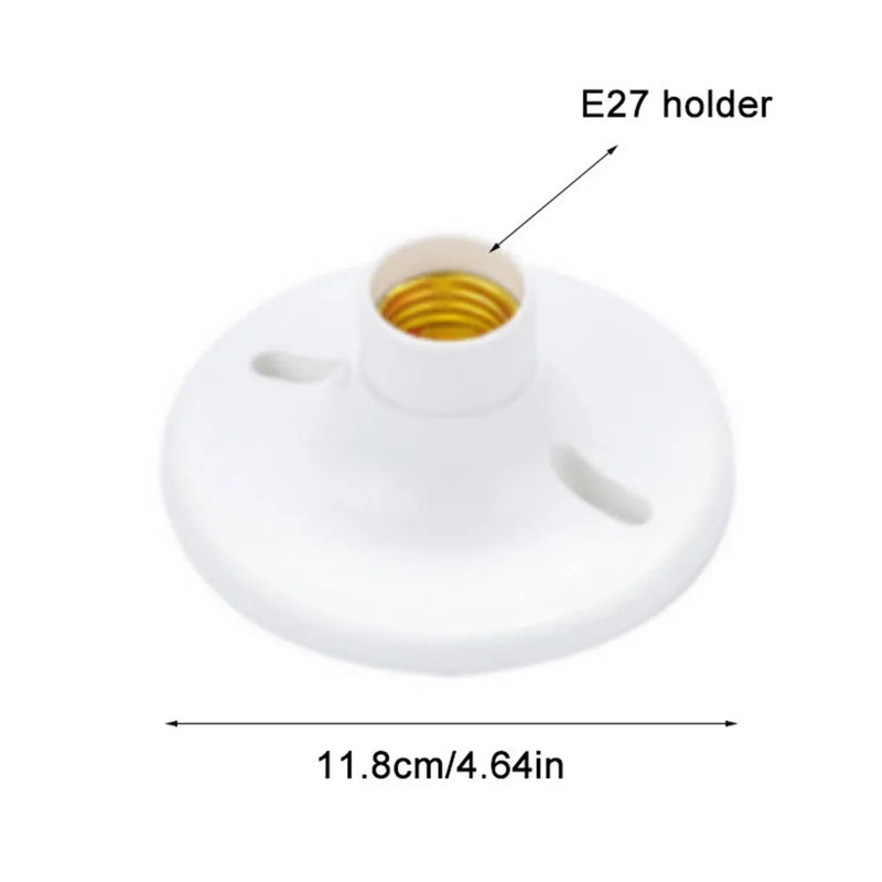 Axyaa Plastic Socket Outlet Box Mount E27 Lamp Holder for Ceiling Lamp