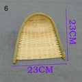 Axyaa Bamboo Weave Bread Basket Storage Tray Set