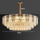 Axyaa Crystal Chandelier | Luxury Living Room Pendant Light