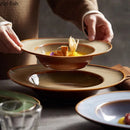 Axyaa Ceramic Hat Plate Soup Salad Dessert Pasta Specialty Tableware