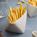 Axyaa French Fries Bowl Set - Creative Ceramic Seasoning & Snack Bowls